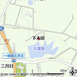 愛知県新城市一鍬田下六田周辺の地図