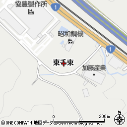 愛知県豊川市長沢町東千束周辺の地図