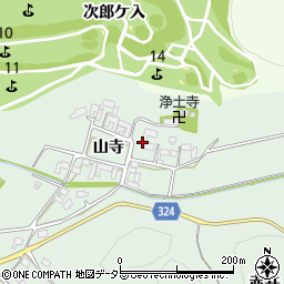 愛知県額田郡幸田町大草山寺48周辺の地図