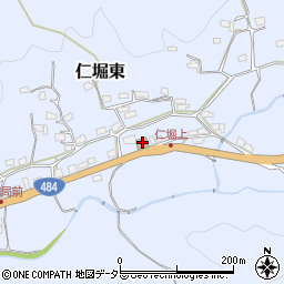 仁堀郵便局周辺の地図