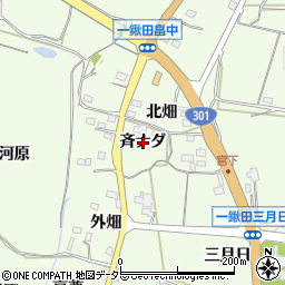 愛知県新城市一鍬田斉ナダ周辺の地図