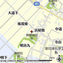 愛知県西尾市上町藪下周辺の地図