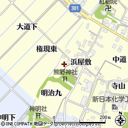 愛知県西尾市上町（藪下）周辺の地図