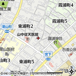愛知県碧南市東浦町周辺の地図