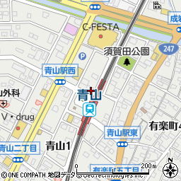 青山駅周辺の地図