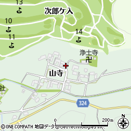 愛知県額田郡幸田町大草山寺71周辺の地図