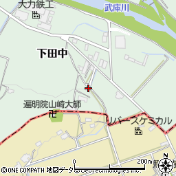 兵庫県三田市下田中738周辺の地図