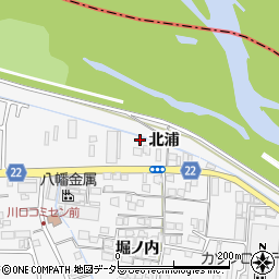 京都府八幡市川口北浦周辺の地図