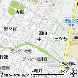 プラシード源田周辺の地図
