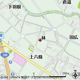 愛知県額田郡幸田町大草林23周辺の地図