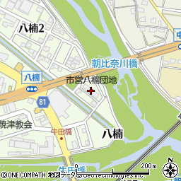 焼津市市営住宅八楠団地周辺の地図