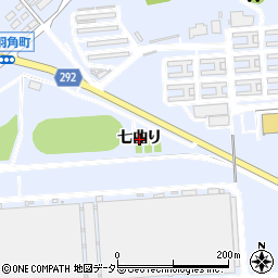 愛知県西尾市下羽角町七曲り周辺の地図