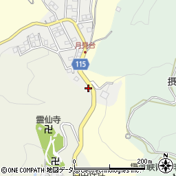 大阪府高槻市萩谷月見台2周辺の地図