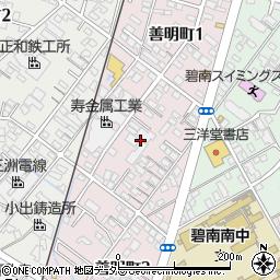 愛知県碧南市善明町周辺の地図