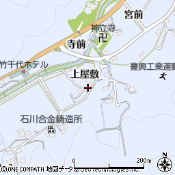 愛知県岡崎市鉢地町上屋敷25周辺の地図