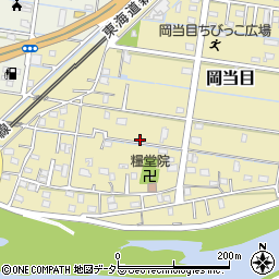 静岡県焼津市岡当目周辺の地図