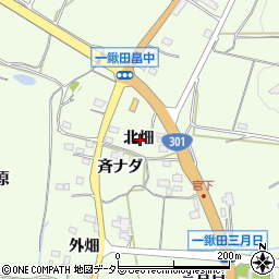 愛知県新城市一鍬田北畑周辺の地図