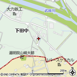 兵庫県三田市下田中560周辺の地図