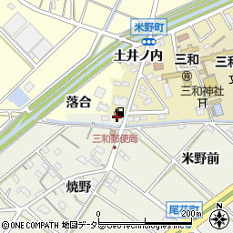 愛知県西尾市江原町米野前20-1周辺の地図