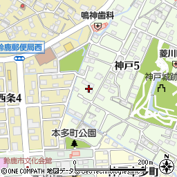 三重県鈴鹿市神戸5丁目14周辺の地図