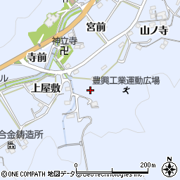 愛知県岡崎市鉢地町新井沢周辺の地図