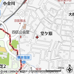 京都府八幡市橋本堂ケ原周辺の地図
