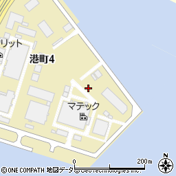 愛知県半田市港町周辺の地図