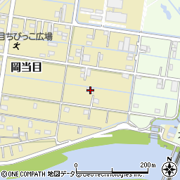 静岡県焼津市岡当目136周辺の地図