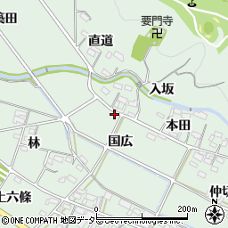 愛知県額田郡幸田町大草国広26周辺の地図