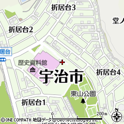 京都府宇治市折居台周辺の地図
