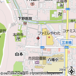 京都府八幡市八幡御馬所周辺の地図