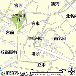 愛知県西尾市上町北側周辺の地図