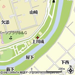 愛知県西尾市志籠谷町上川成周辺の地図