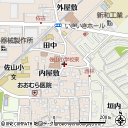 佐山小学校東周辺の地図