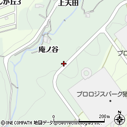 兵庫県川辺郡猪名川町肝川庵ノ谷周辺の地図