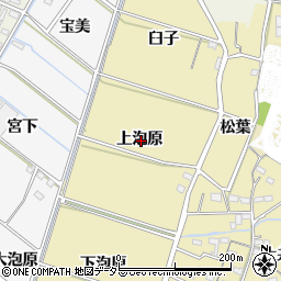 愛知県西尾市八ツ面町上泡原周辺の地図