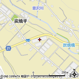 愛知県豊川市東上町炭焼平周辺の地図