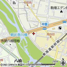 静岡県焼津市中里548-1周辺の地図