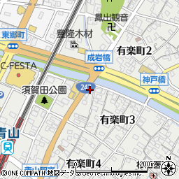 成岩橋木材周辺の地図