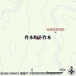 広島県三次市作木町下作木周辺の地図