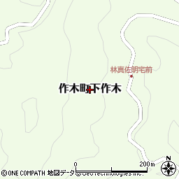 広島県三次市作木町下作木周辺の地図