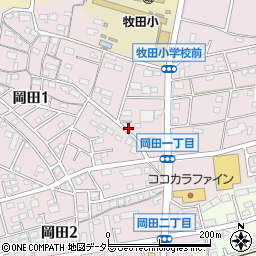 三重県鈴鹿市岡田周辺の地図