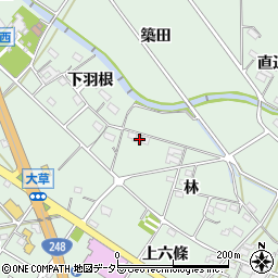 愛知県額田郡幸田町大草林33周辺の地図