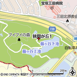 兵庫県三田市狭間が丘1丁目周辺の地図