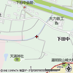 兵庫県三田市下田中周辺の地図