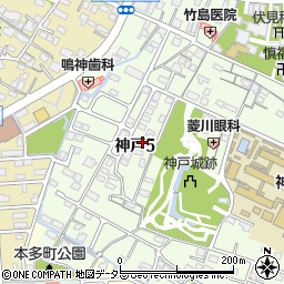 三重県鈴鹿市神戸5丁目12周辺の地図