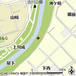 愛知県西尾市小島町西堤畔周辺の地図
