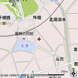 愛知県新城市豊島南湧清水周辺の地図