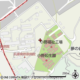 兵庫県小野市南青野町周辺の地図