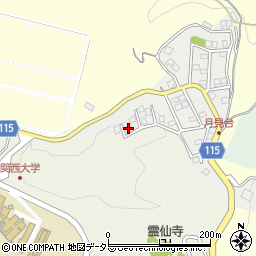 大阪府高槻市萩谷月見台5-35周辺の地図
